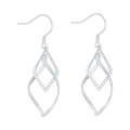 Earrings 925 Sterling Silver White Gold Rose Gold